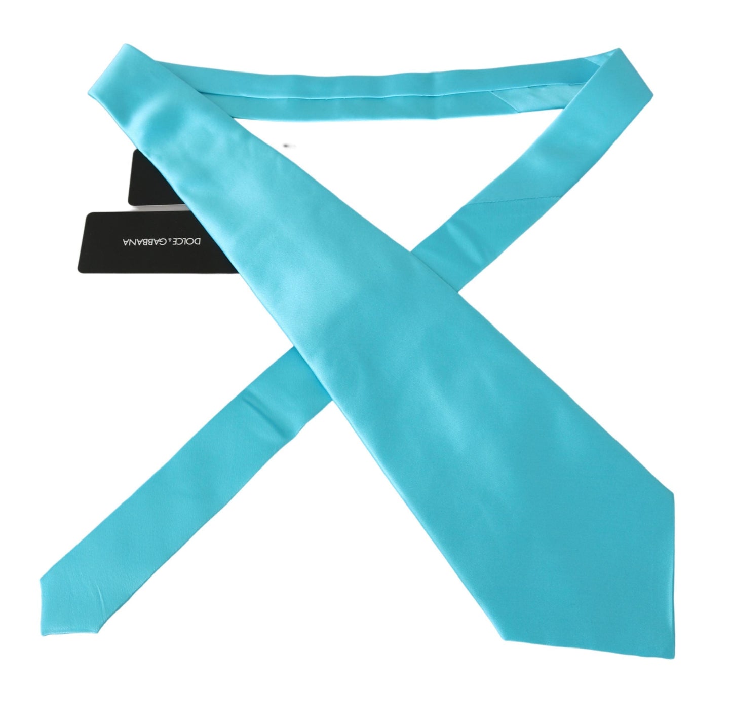 Dolce & Gabbana Light Blue Wide Mens NeckMen's Accessory 100% Silk Men's Tie