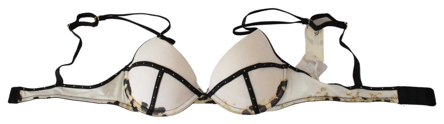 Just Cavalli White Polyester Spandex Push Up Bra Women's Underwear