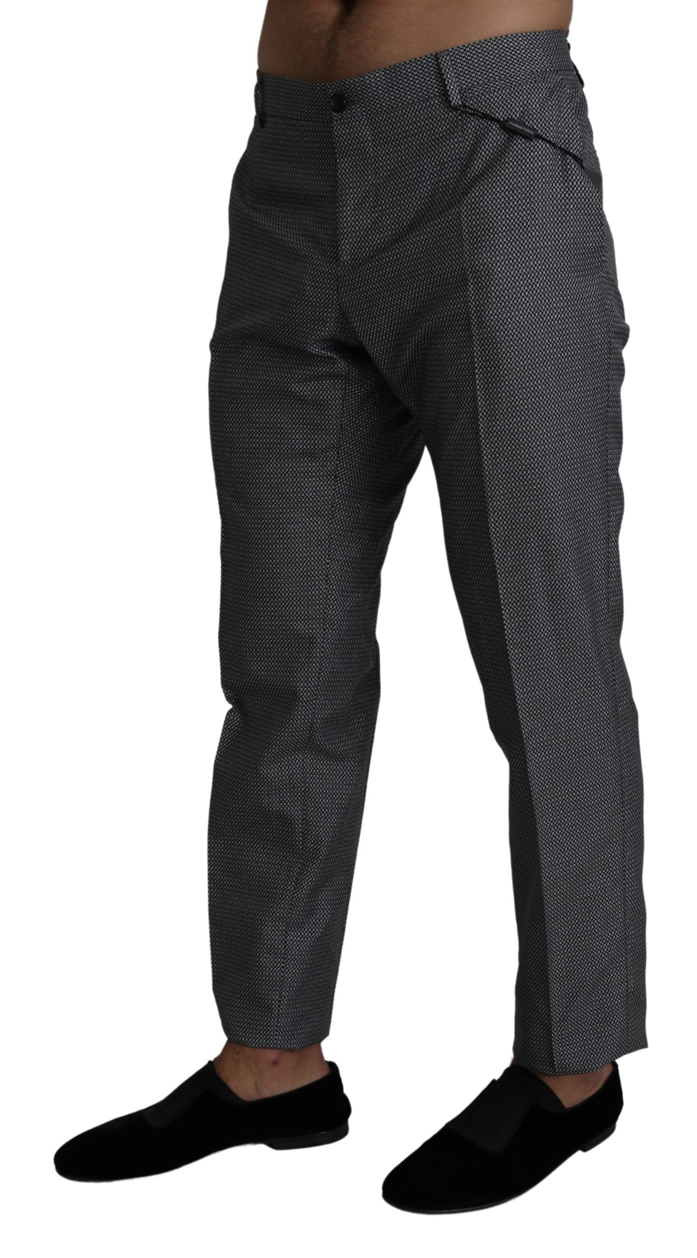 Dolce & Gabbana Gray Formal Dress Trouser Slim Fit Men's Pants