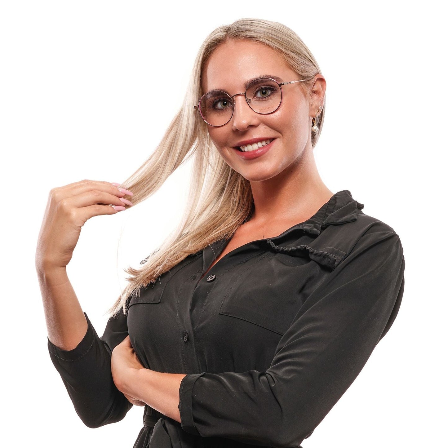 Emilio Pucci Gray Metal Glasses Women's (Frames)