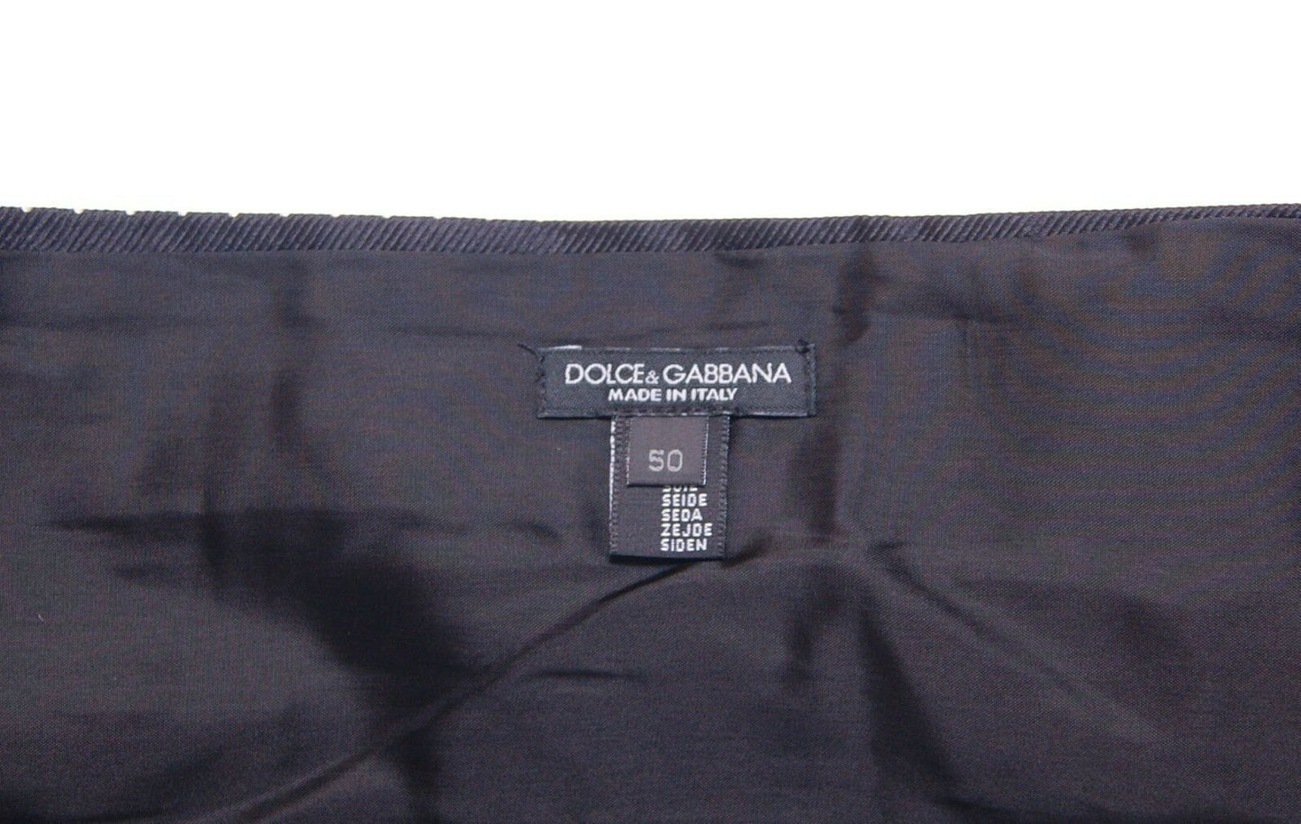 Dolce & Gabbana Black Waist Smoking Tuxedo Cummerbund Men's Belt