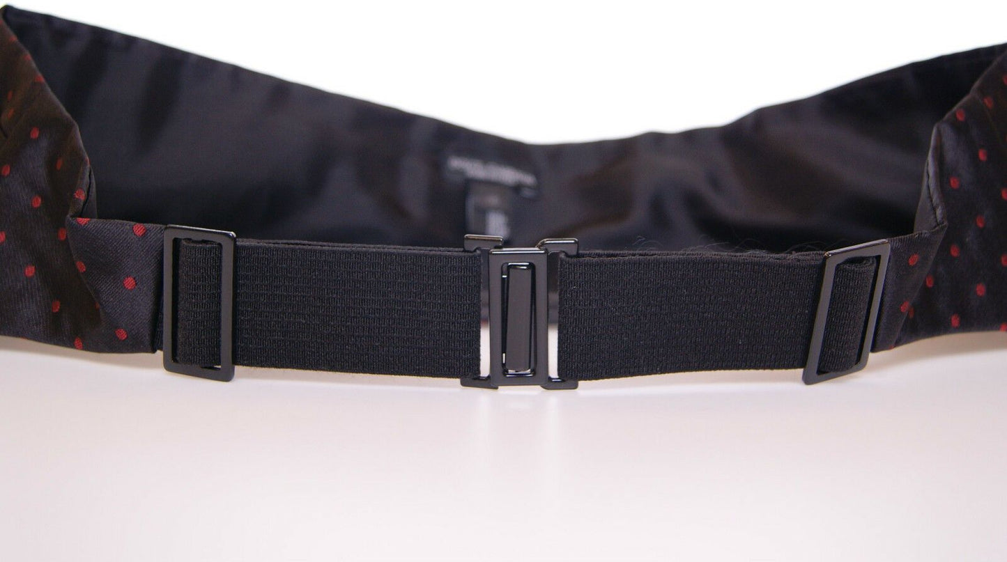 Dolce & Gabbana Black Waist Tuxedo Smoking Belt Men's Cummerbund
