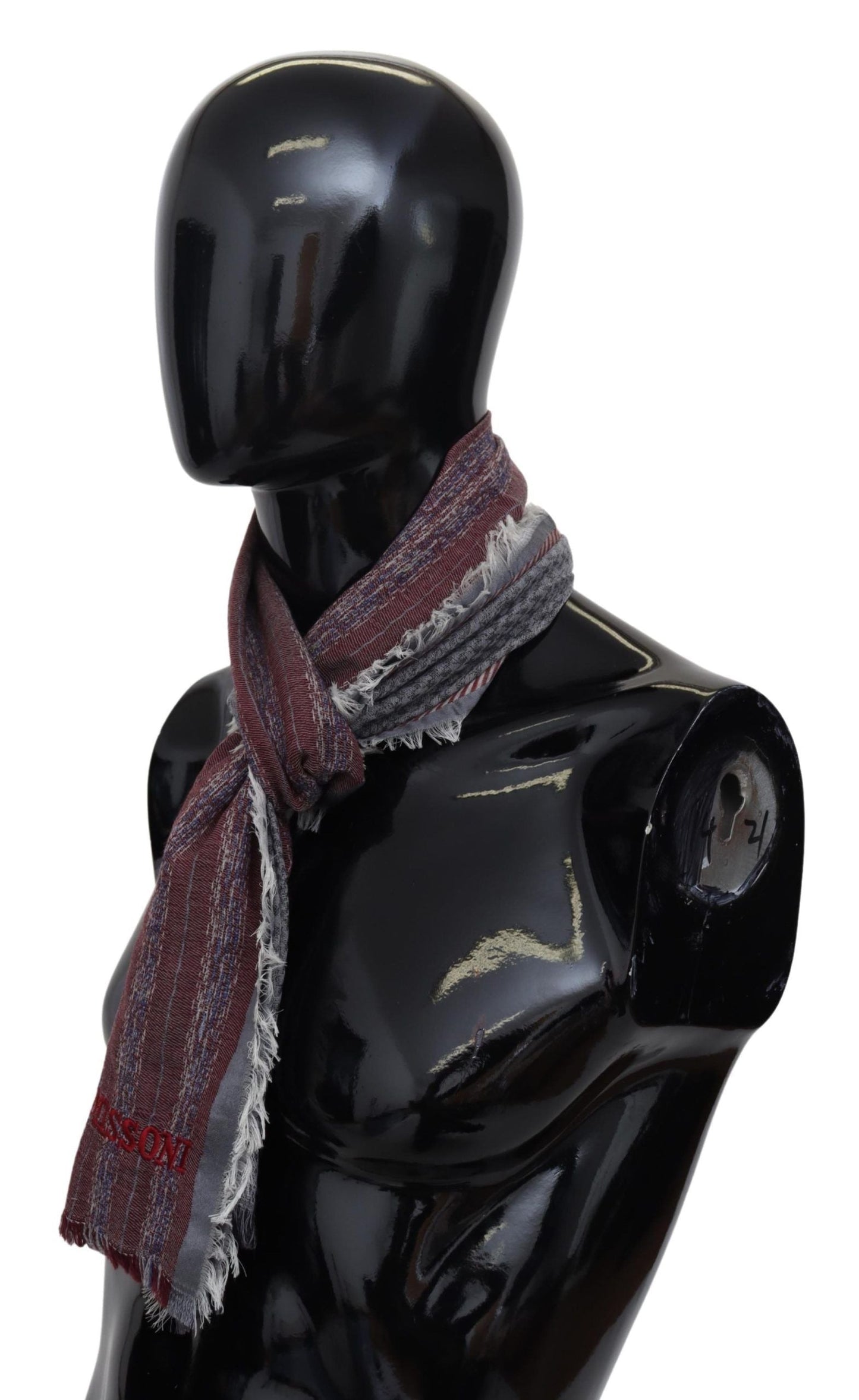Missoni Multicolor Wool Striped Unisex Neck Wrap Shawl Men's Scarf