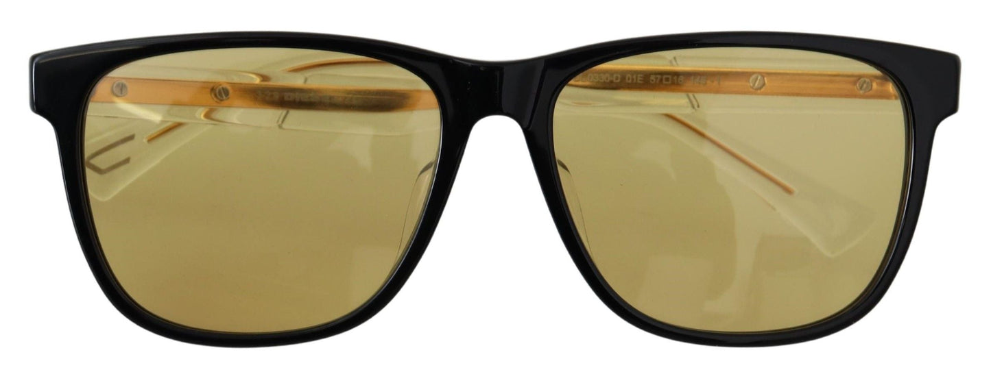 Diesel Black Frame DL0330-D 01E 57 Yellow Transparent Lenses Women's Sunglasses
