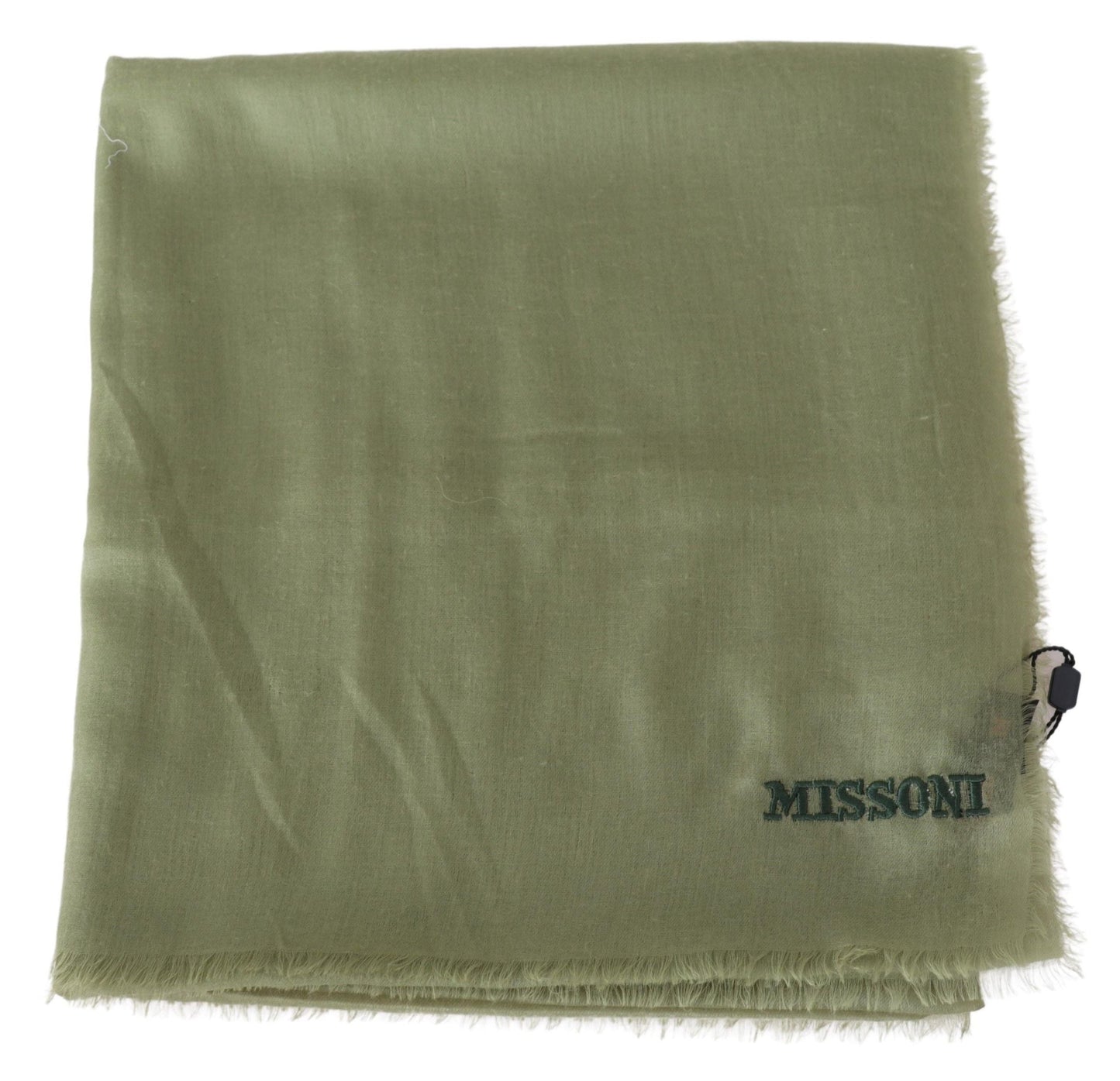 Missoni Green Cashmere Unisex Neck Wrap Men's Scarf