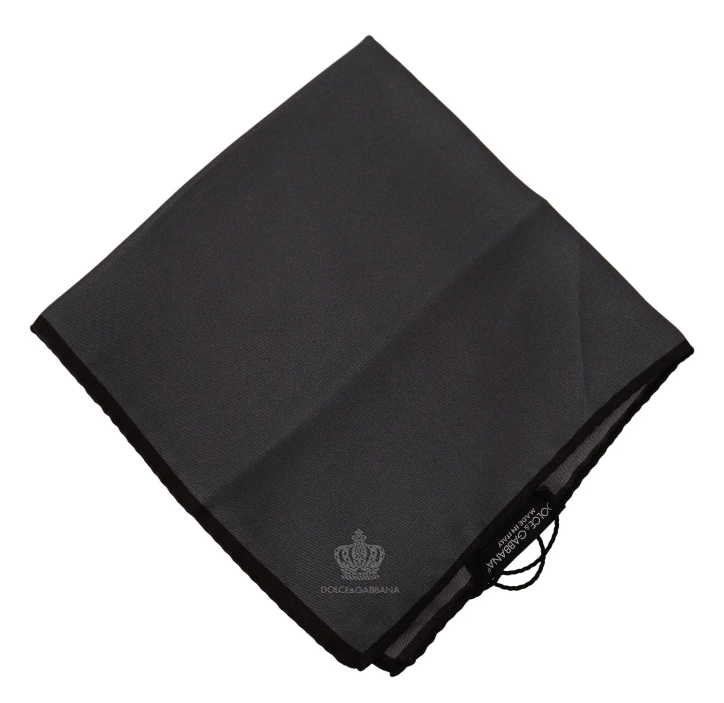 Dolce & Gabbana Gray 100% Silk Square Men's Gray 100% Silk Square Men's Handkerchief