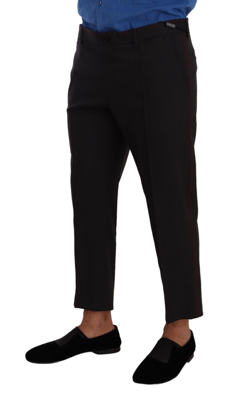 Dolce & Gabbana Gray Bordeaux Wool Trouser Dress Men's Pants