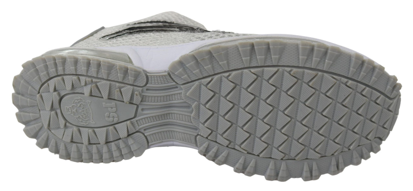 Plein Sport Silver Polyester Gretel Sneakers Women's Shoes