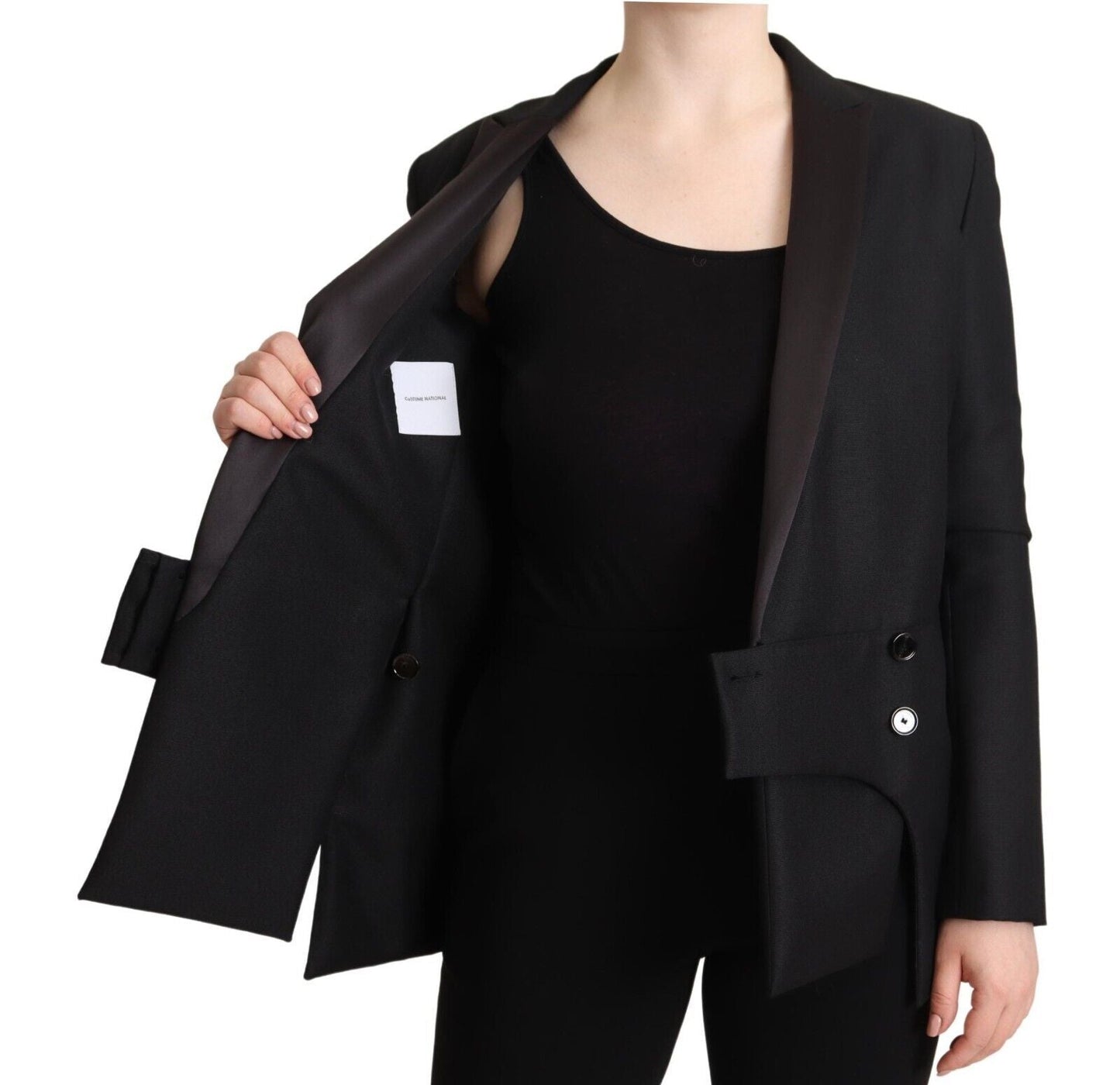Costume National Black Long Sleeves Double Breasted Women's Jacket