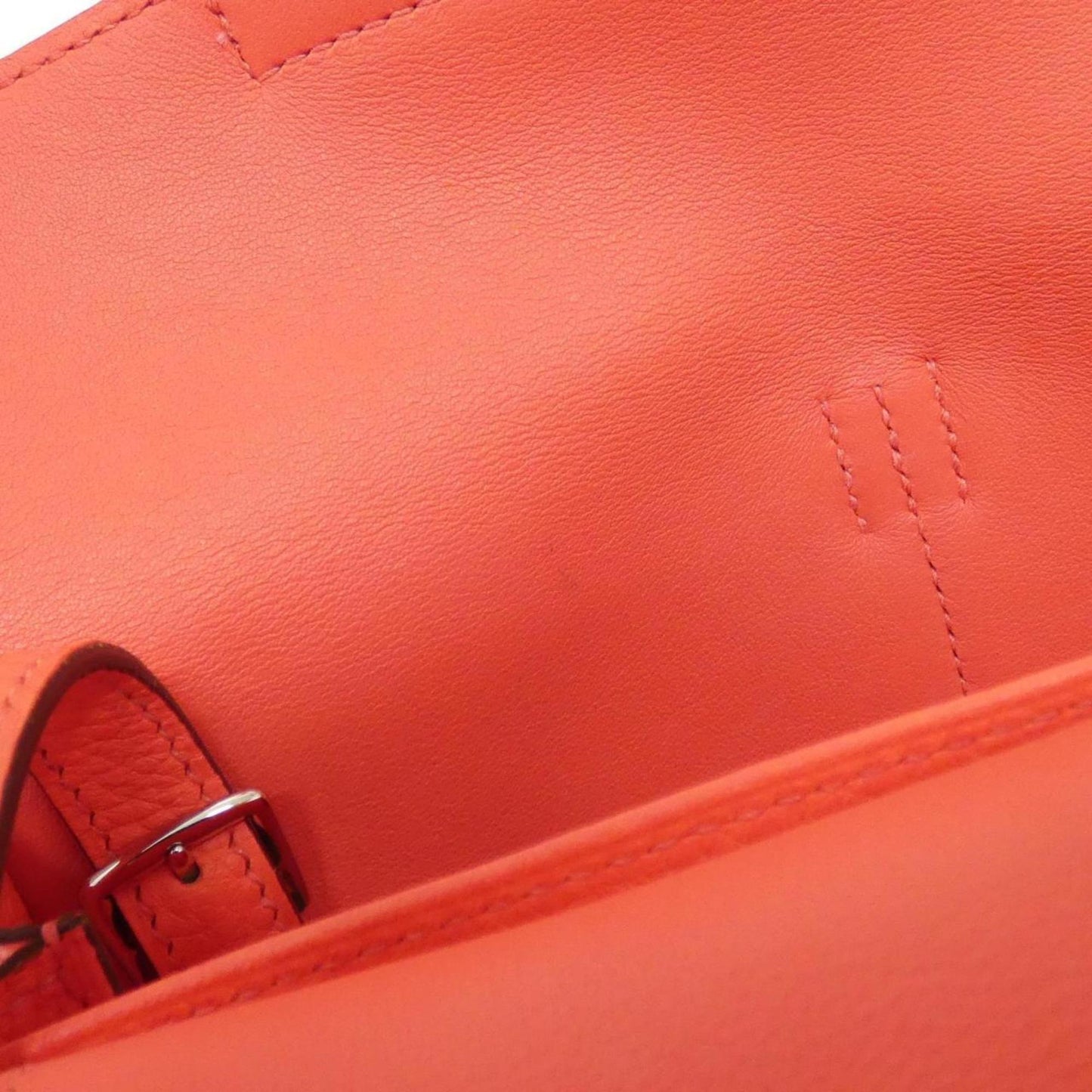 Hermes Silver Taurillon Clemence Leather Handbag (Pre-Owned)