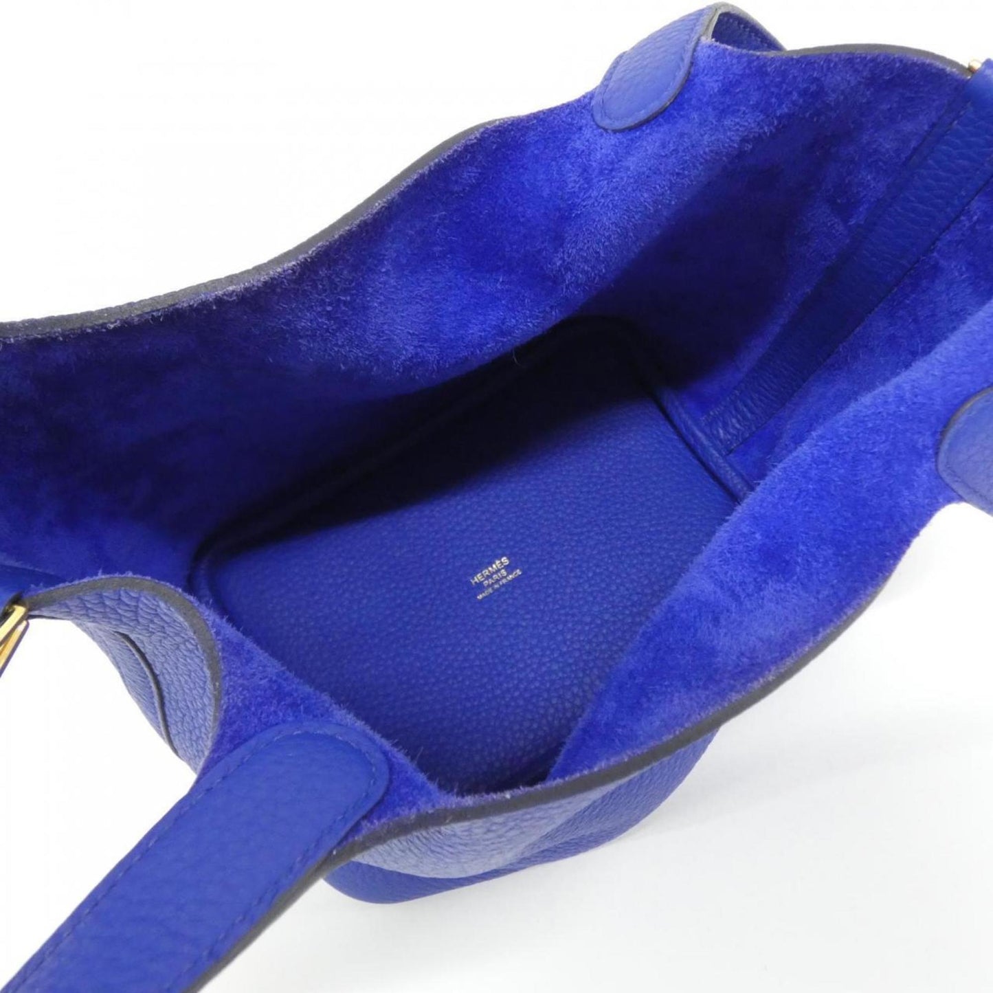Hermes Blue Royal Taurillon Clemence Leather Handbag (Pre-Owned)