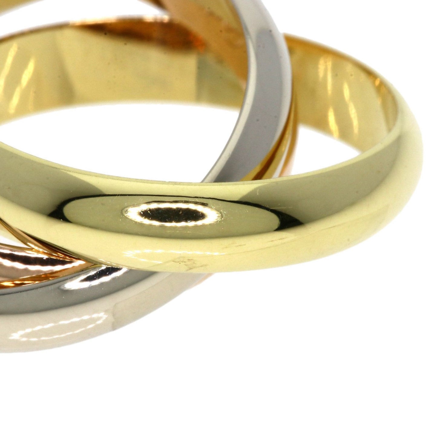 Cartier Trinity Pink Gold White Gold Yellow Gold Yellow Gold (18K) Pink Gold (18K) White Gold (18K) Band Ring (Pre-Owned)