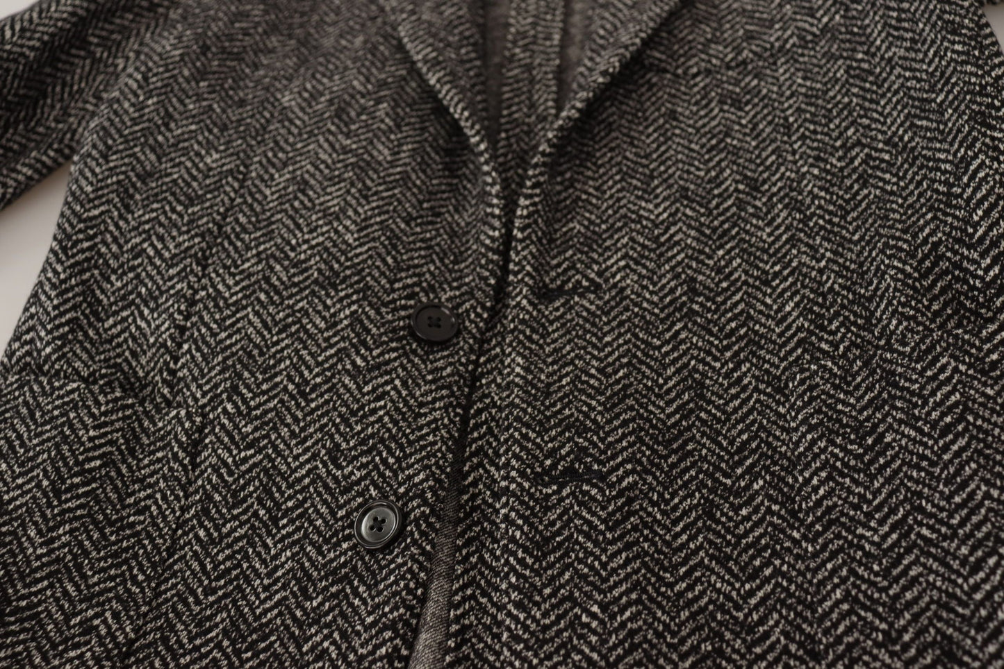 Dolce & Gabbana Gray Cotton Single Breasted Fantasy Men's Blazer