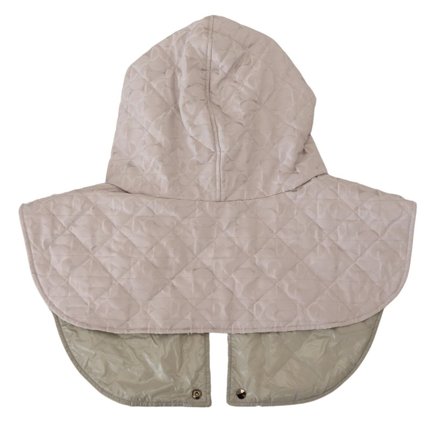 Dolce & Gabbana White Quilted Whole Head Wrap One Size Nylon Men's Hat