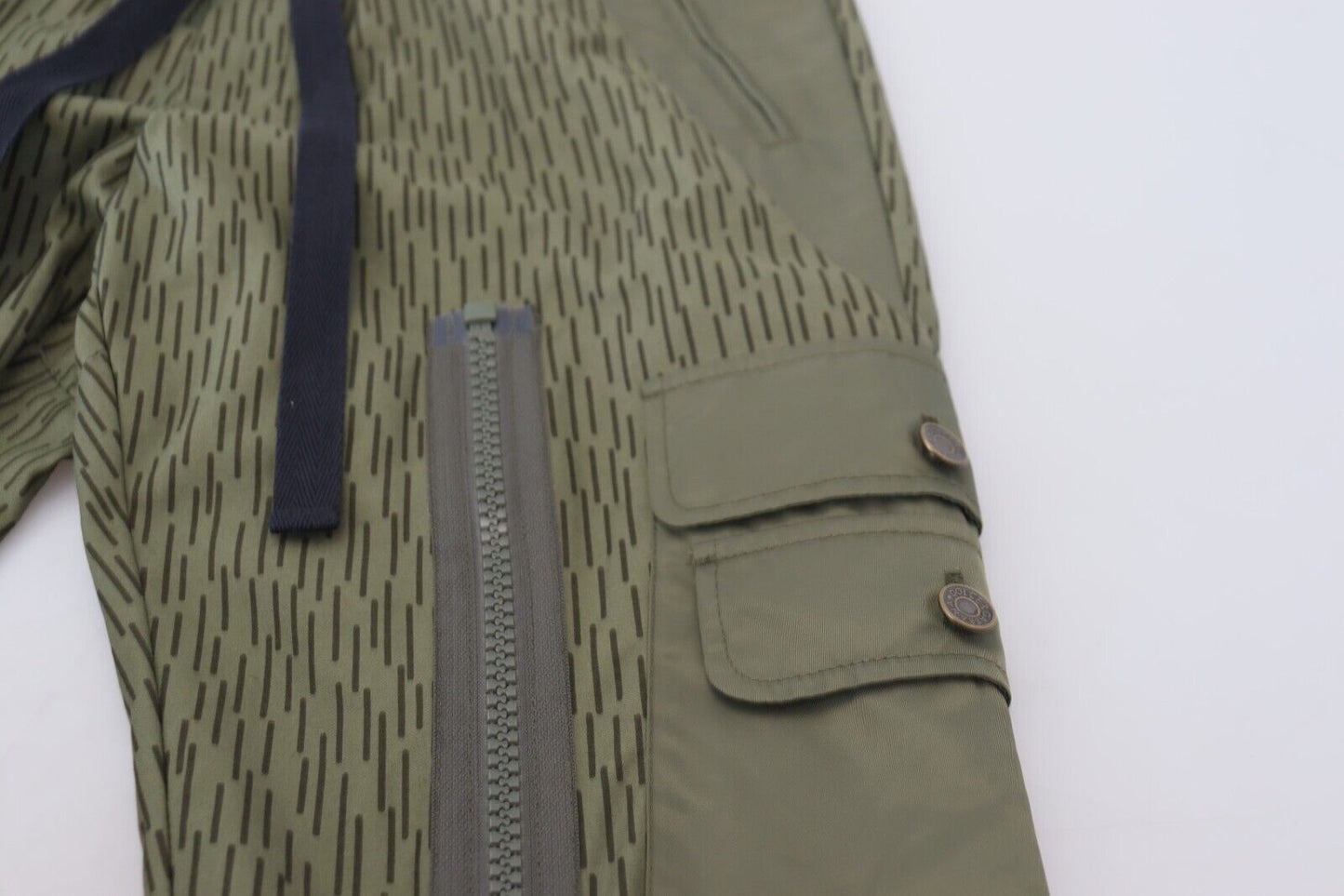 Dolce & Gabbana Green Striped Cargo Zipper Leg Men Trouser Men's Pants
