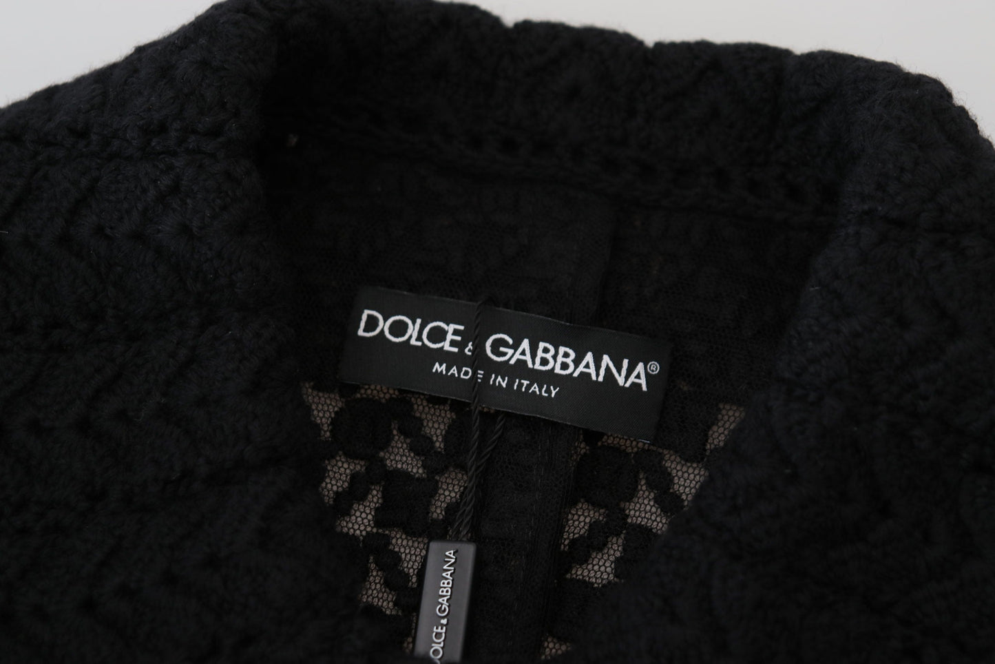 Dolce & Gabbana Black Button Down Long Blazer Cotton Women's Jacket