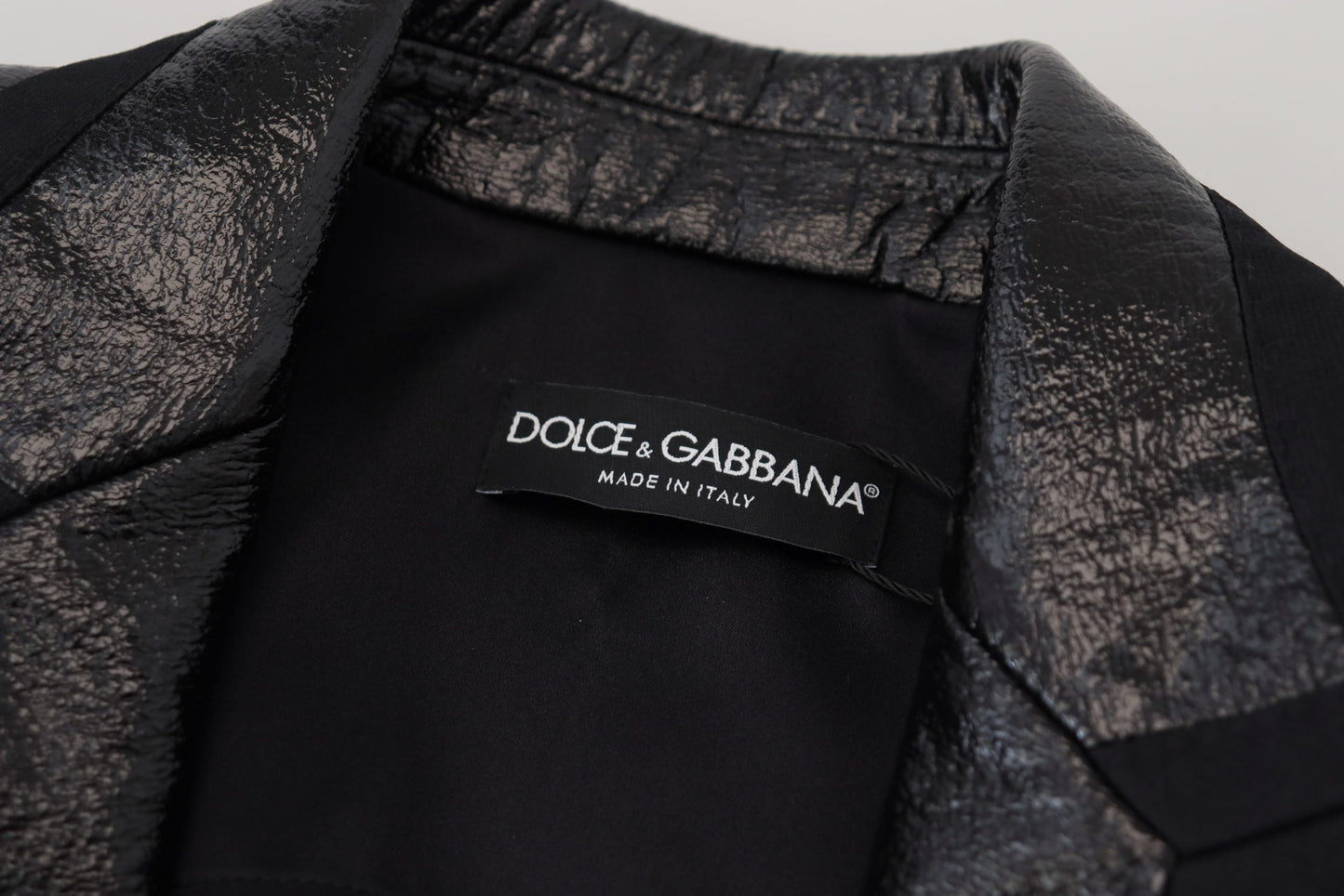 Dolce & Gabbana Black Long Sleeves Crop Blazer Cotton Women's Jacket