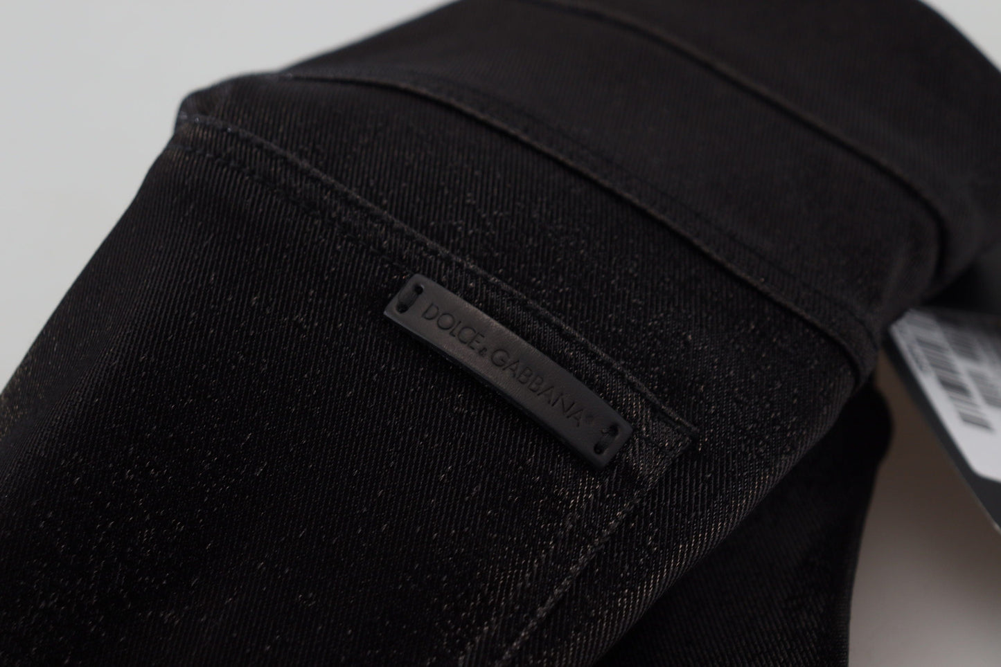 Dolce & Gabbana Black Washed Cotton Skinny Denim Women's Jeans