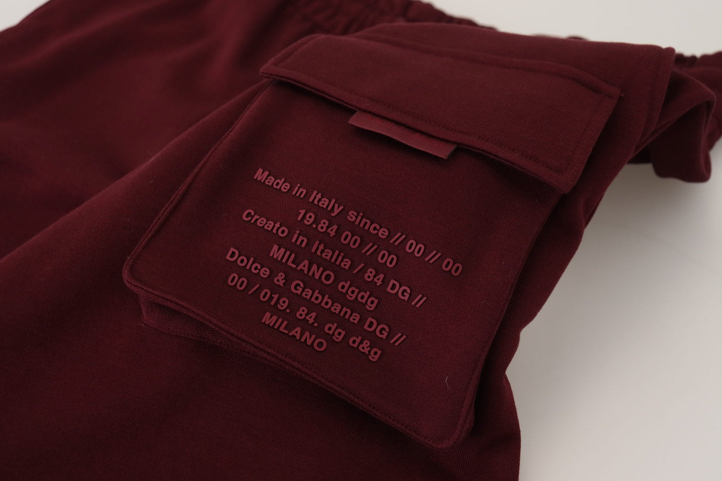 Dolce & Gabbana Maroon Bermuda Cargo Men Men's Shorts