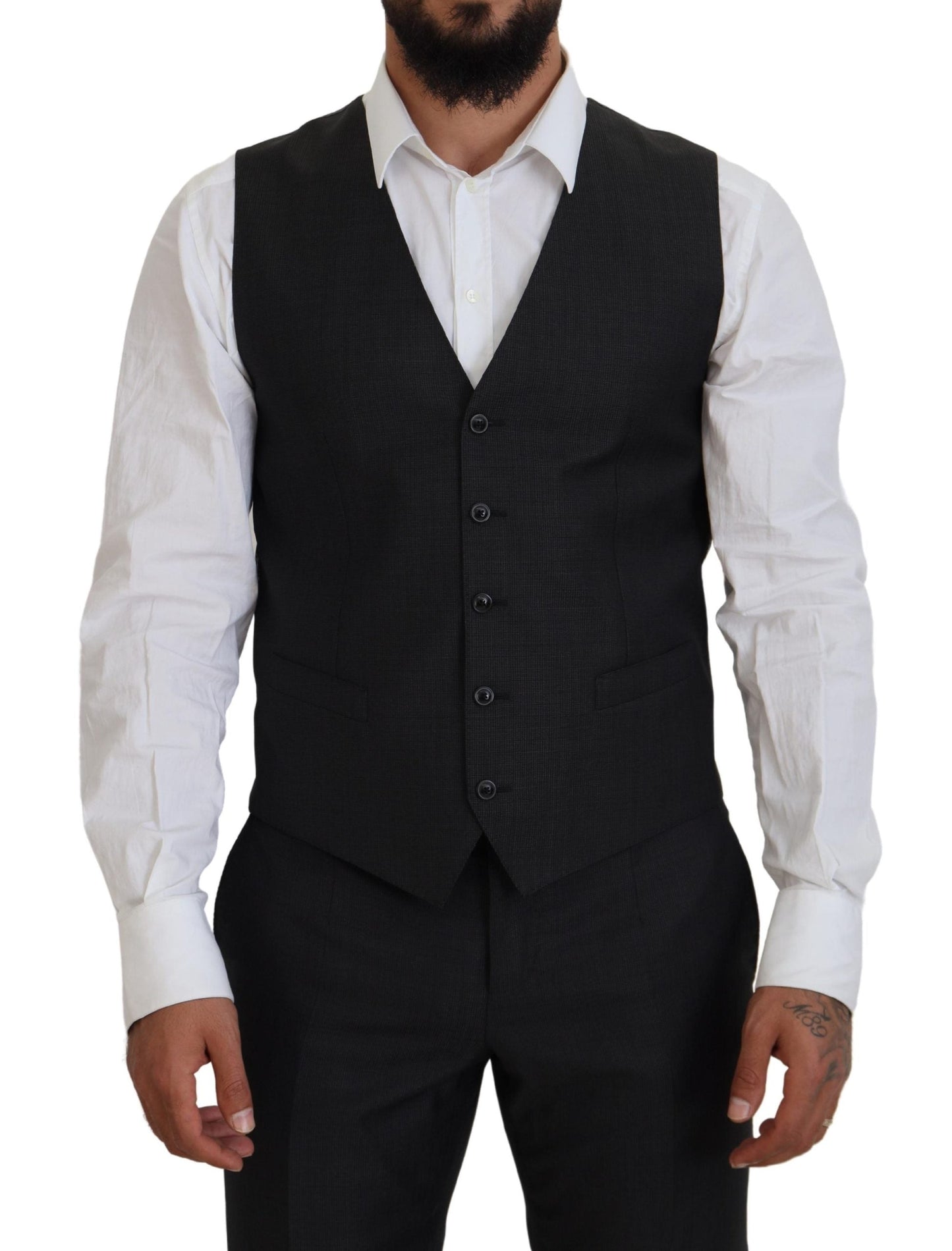 Dolce & Gabbana Gray MARTINI 3 Piece Slim Fit Men's Suit