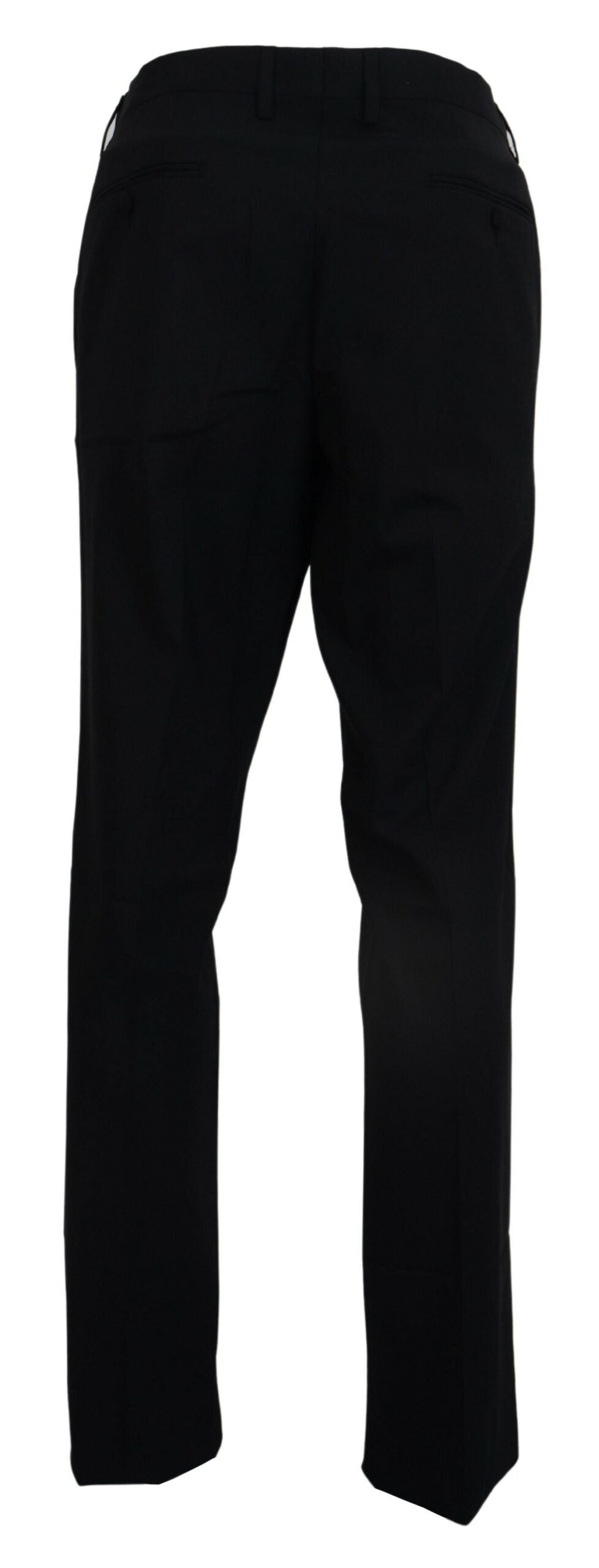 Dolce & Gabbana Black Wool Stretch Dress Formal Slim Fit Men's Pant