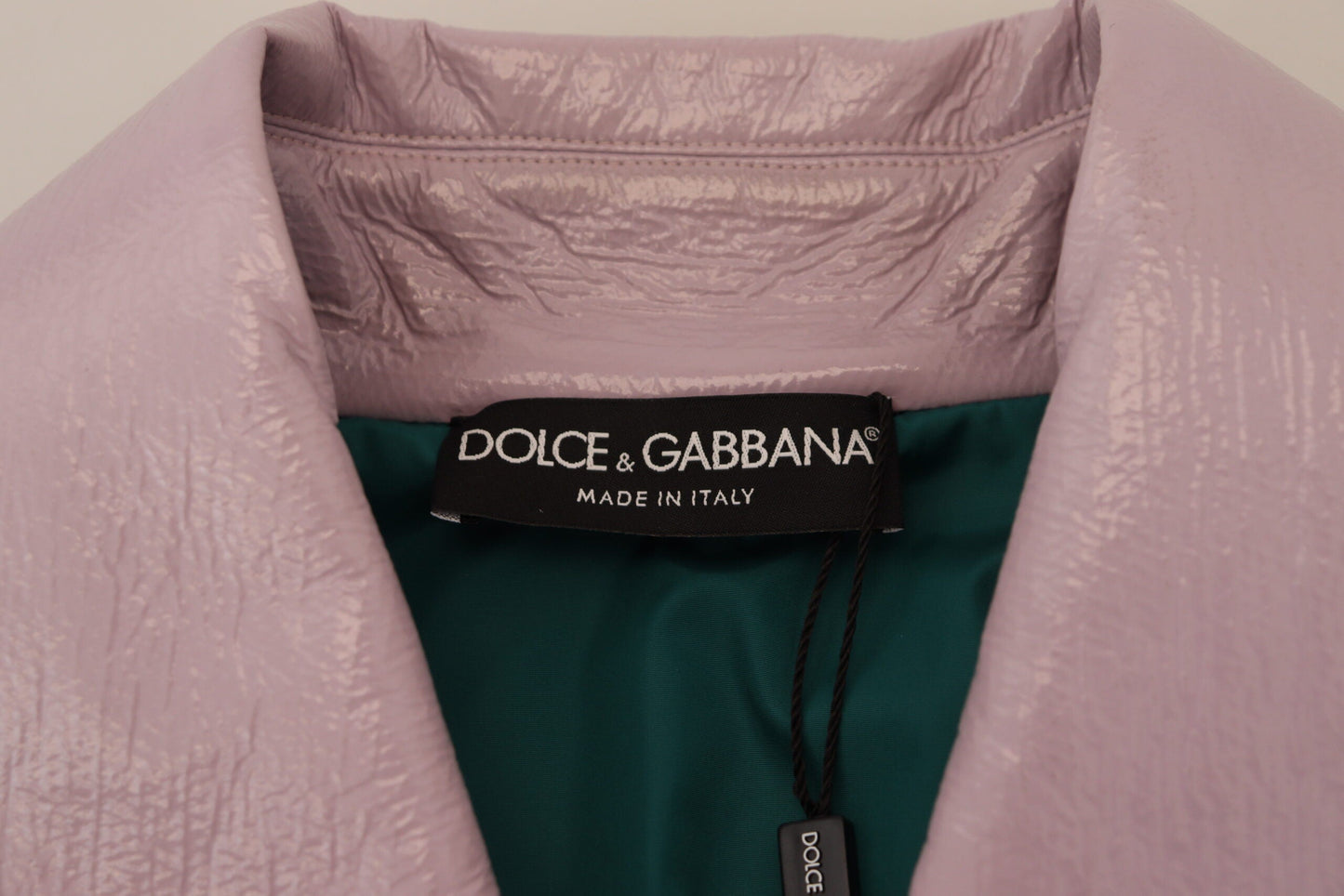 Dolce & Gabbana Purple Cotton Button Down Cropped Women's Jacket