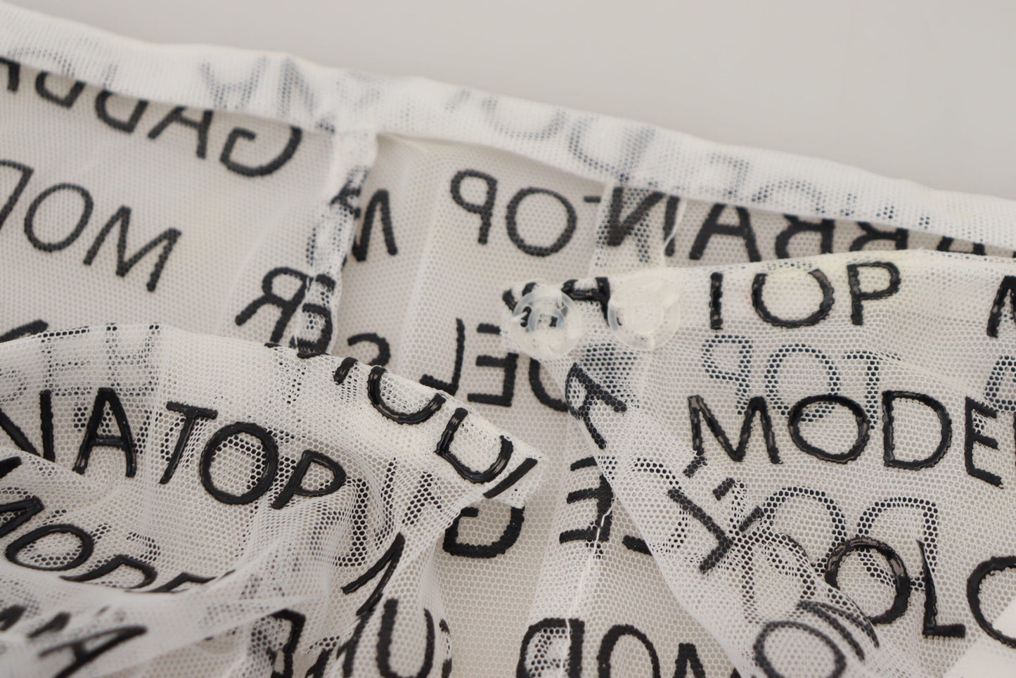 Dolce & Gabbana White Logo See Through A-line Mini Women's Skirt