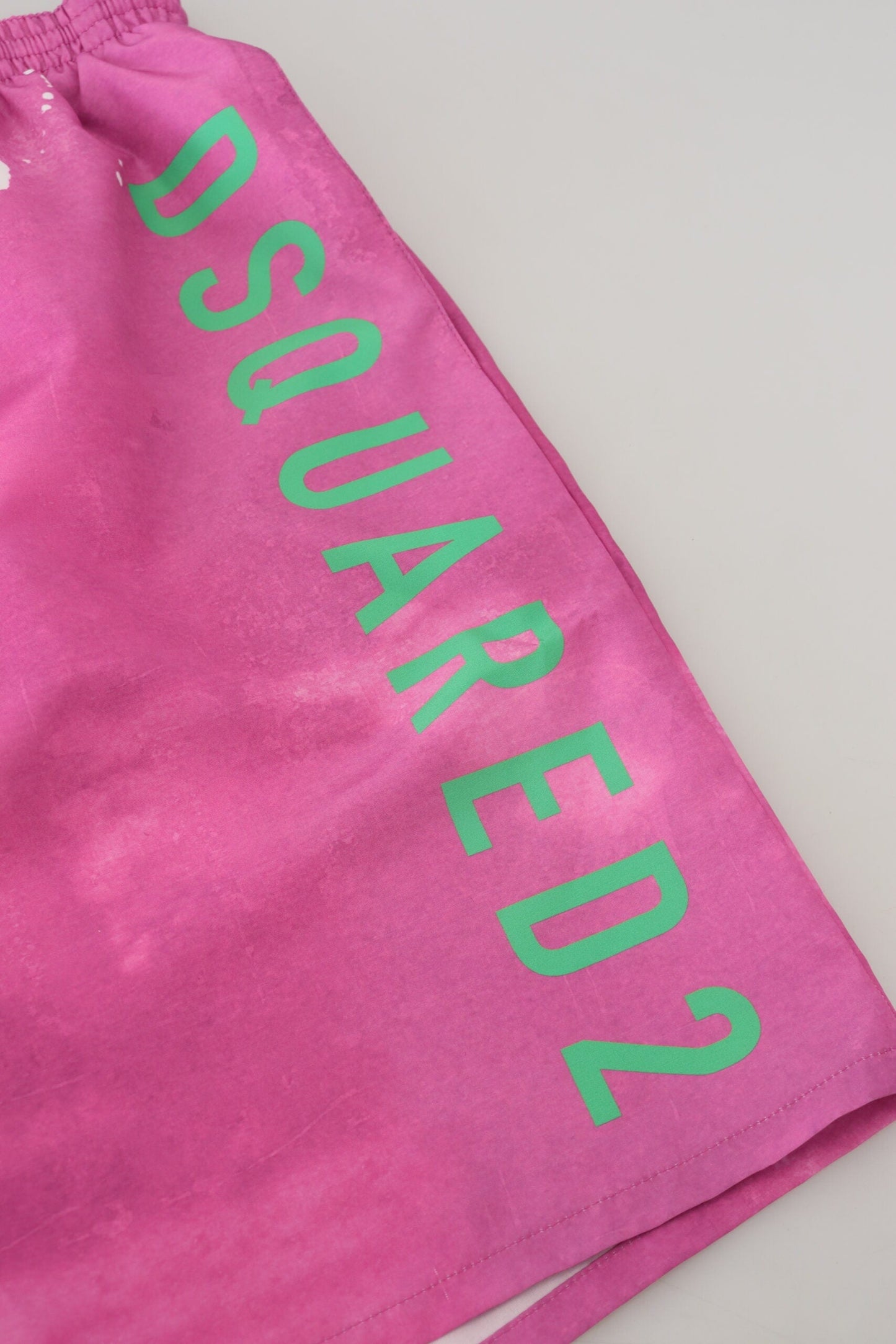 Dsquared�� Pink Tie Dye Logo Men Beachwear Shorts Men's Swimwear