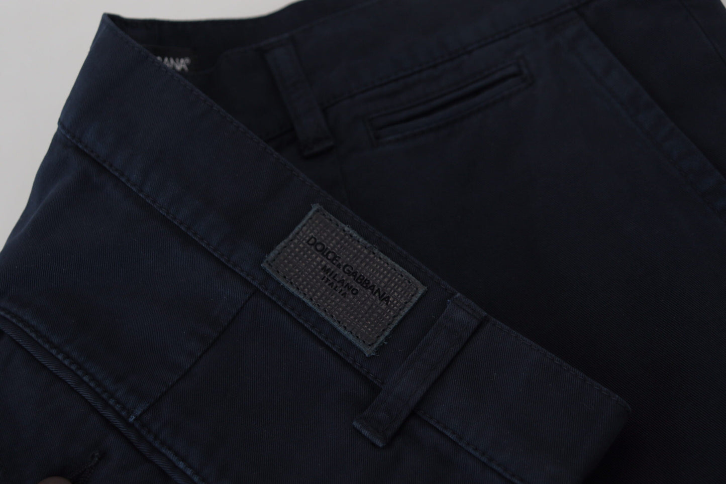 Dolce & Gabbana Blue Cotton Dress Formal Men Men's Pants