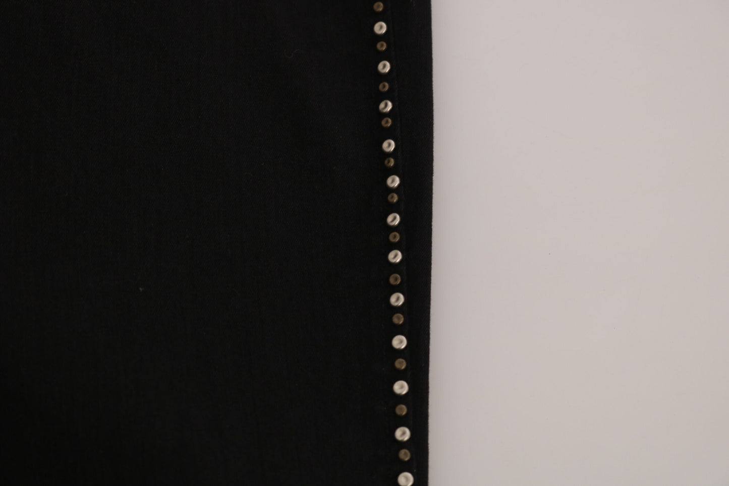 Costume National Black Embellished Mid Waist Skinny Denim Women's Jeans
