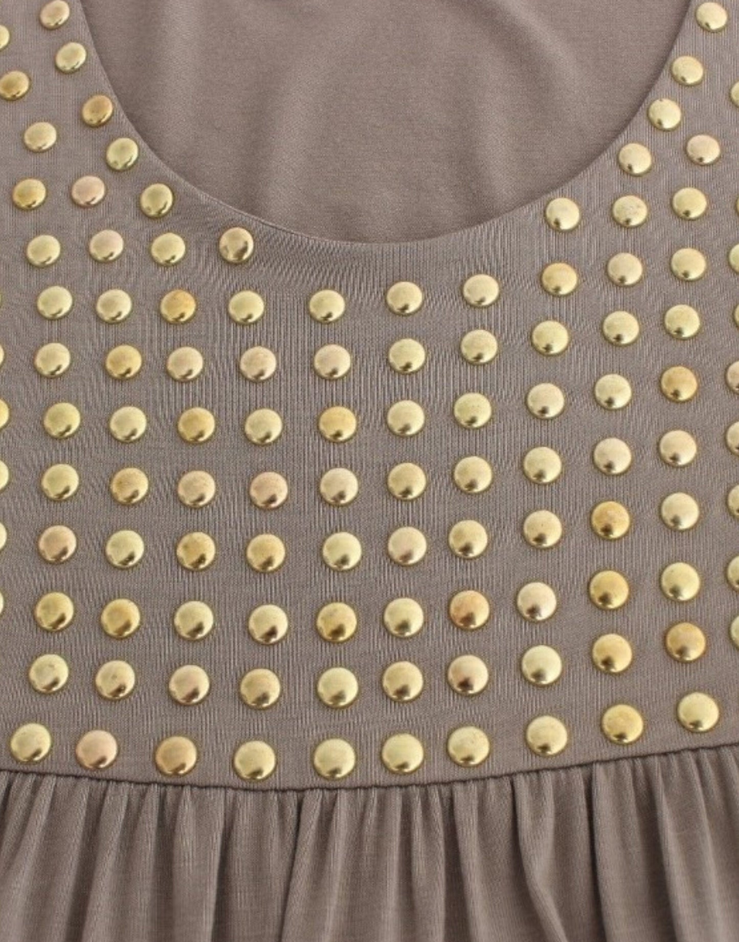 Roccobarocco Khaki studded sheath Women's dress