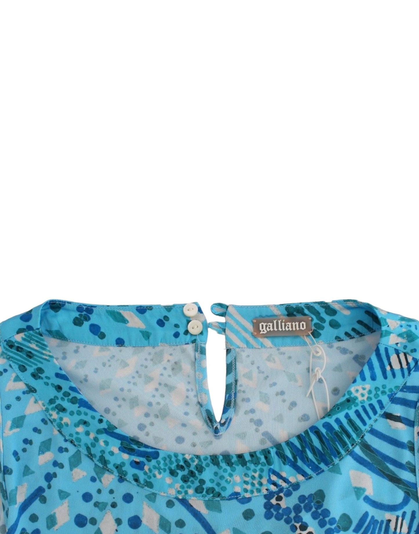 John Galliano Blue printed tank Women's top