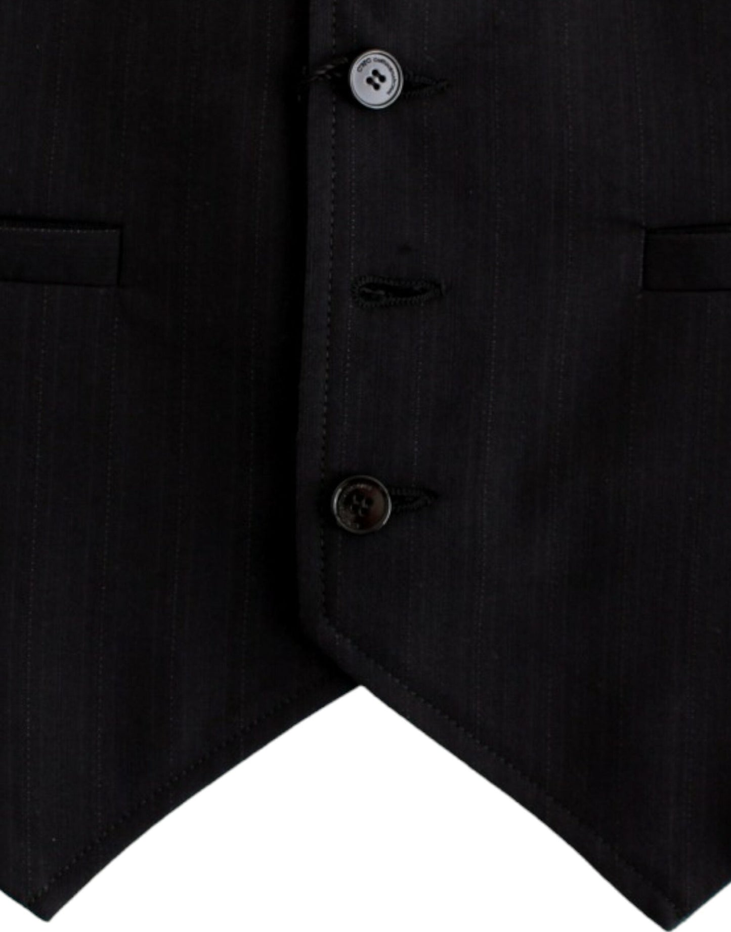 Costume National Black striped cotton casual Men's vest