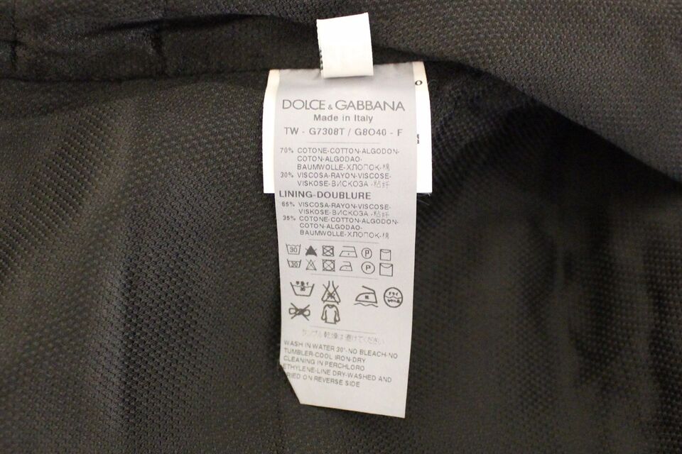 Dolce & Gabbana Black Cotton Blend Dress Vest Men's Gilet