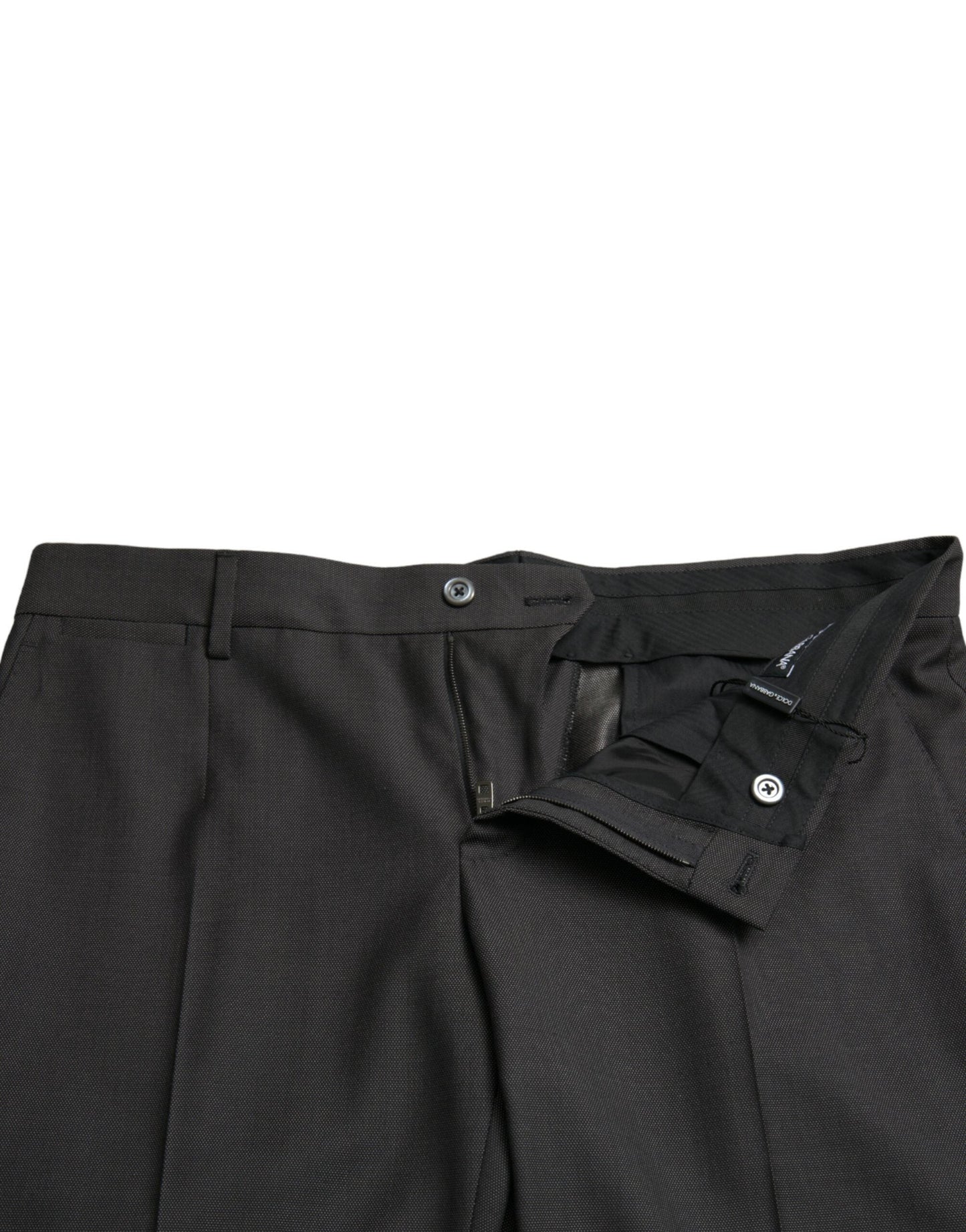 Dolce & Gabbana Dark Gray Stretch Slim Formal Men's Pants