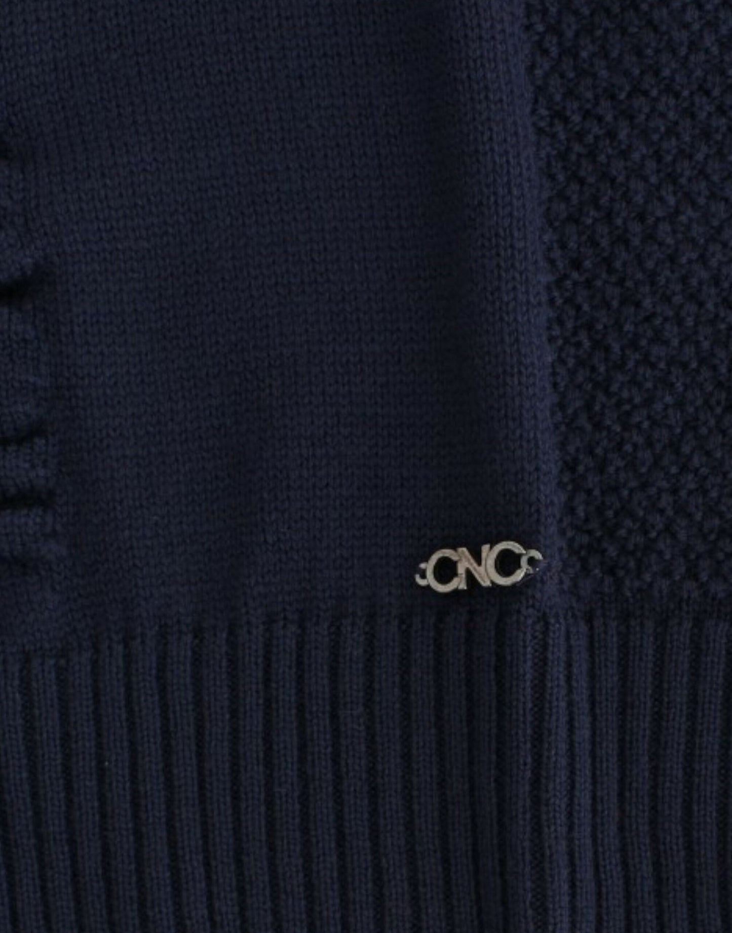 Costume National Dark blue V-neck wool Women's sweater