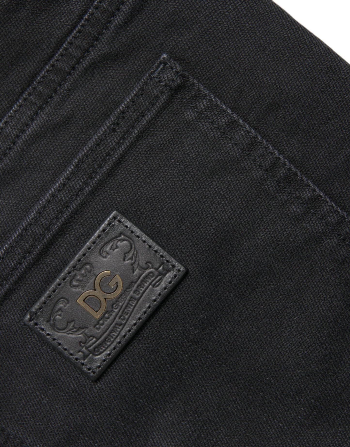 Dolce & Gabbana Black Cotton Stretch Bermuda Denim Men's Shorts