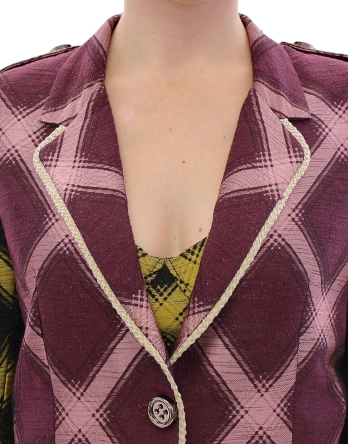 House of Holland Purple checkered blazer Women's jacket