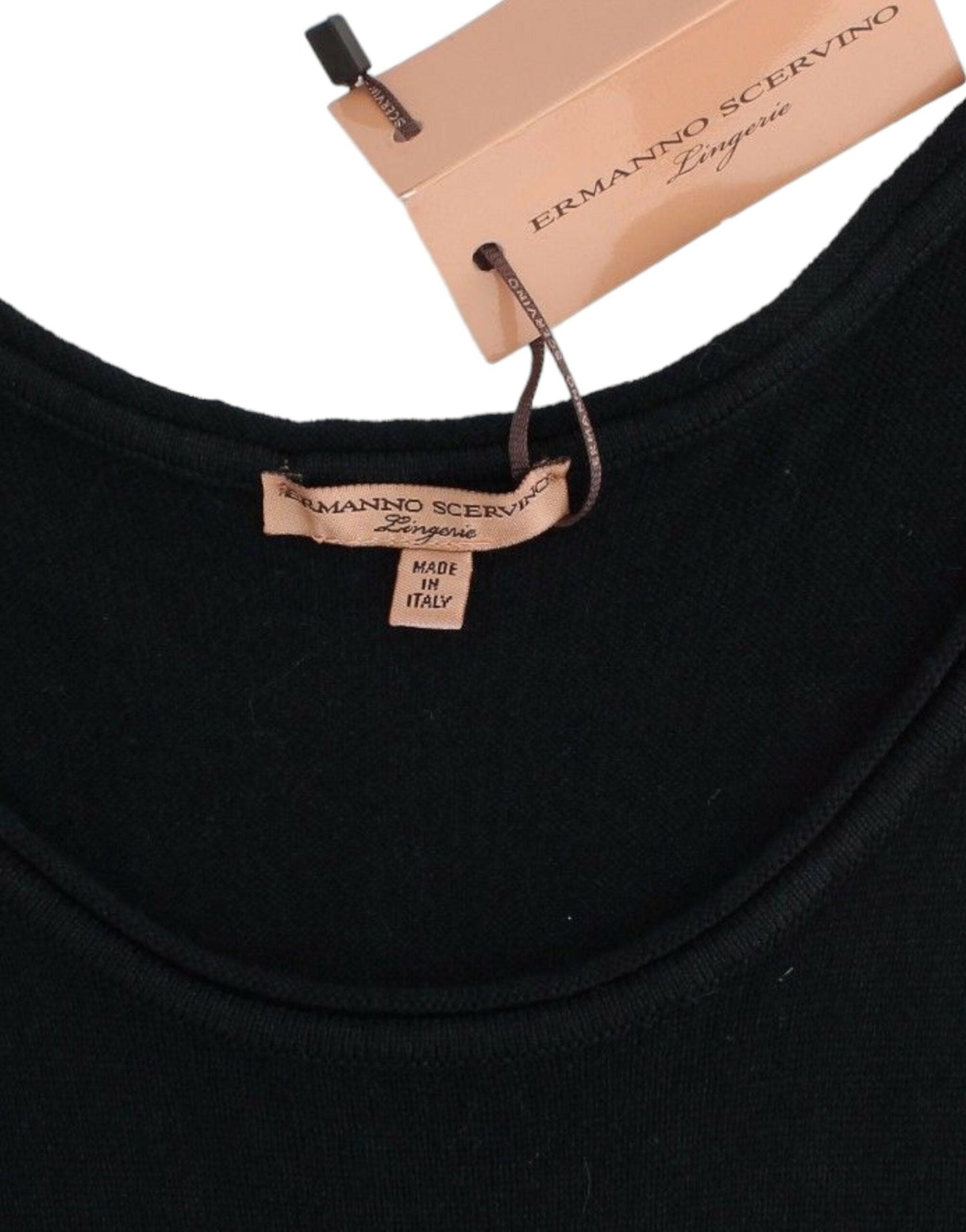 Ermanno Scervino Black Knit Top Knitted Sweater 100% Women's Cashmere