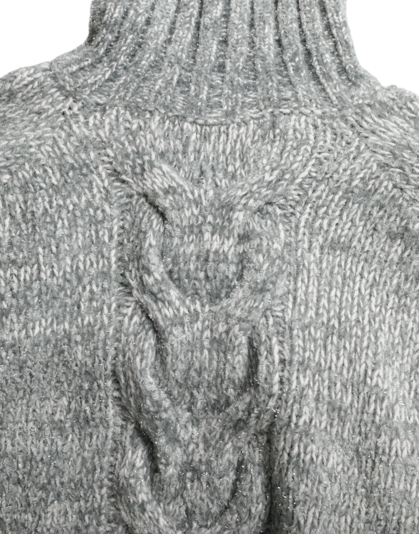 Dolce & Gabbana Gray Cashmere Turtle Neck Pullover Women's Sweater