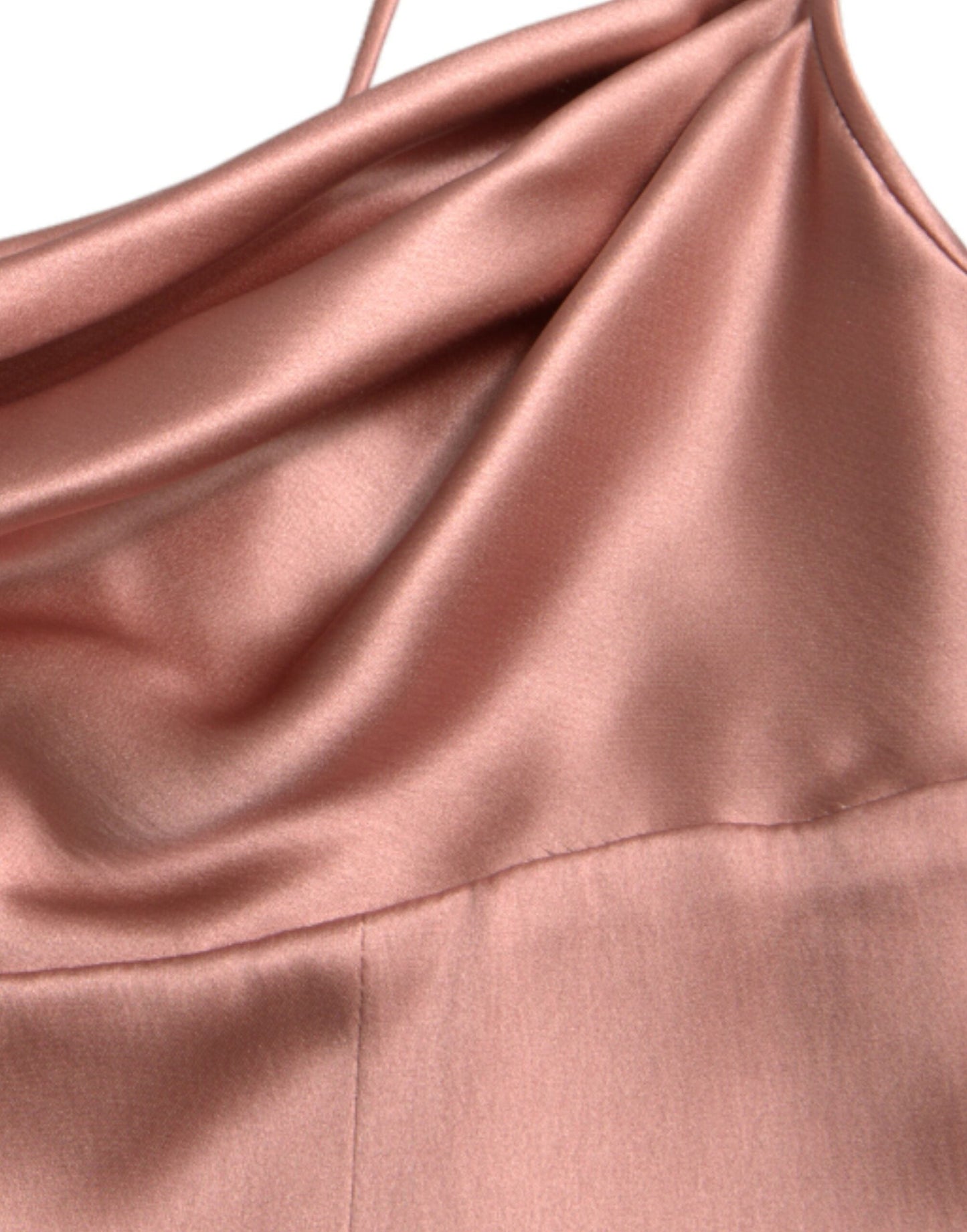 Dolce & Gabbana Pink Silk Spaghetti Straps Long Gown Women's Dress