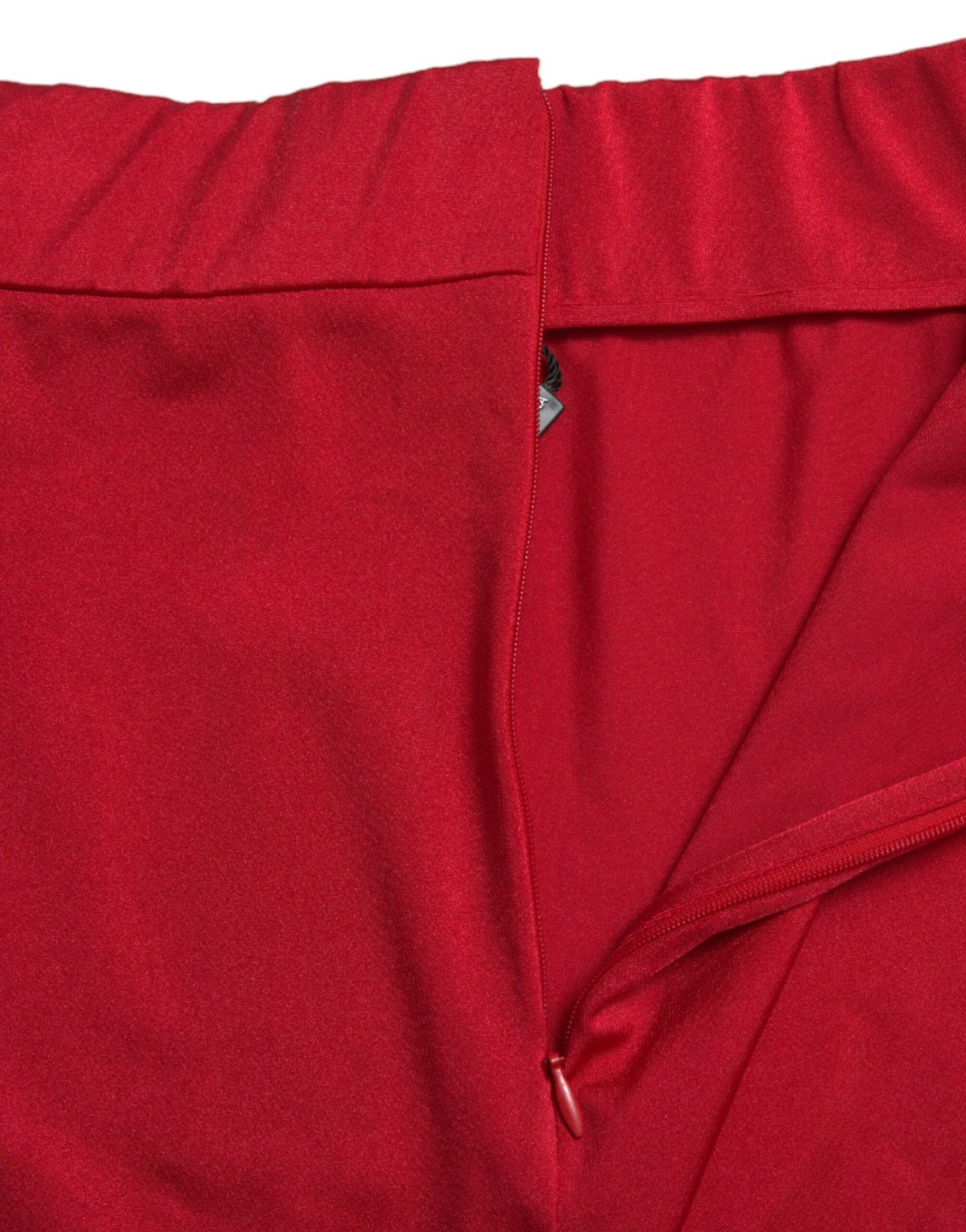 Dolce & Gabbana Red Stretch High Waist Cropped Leggings Women's Pants