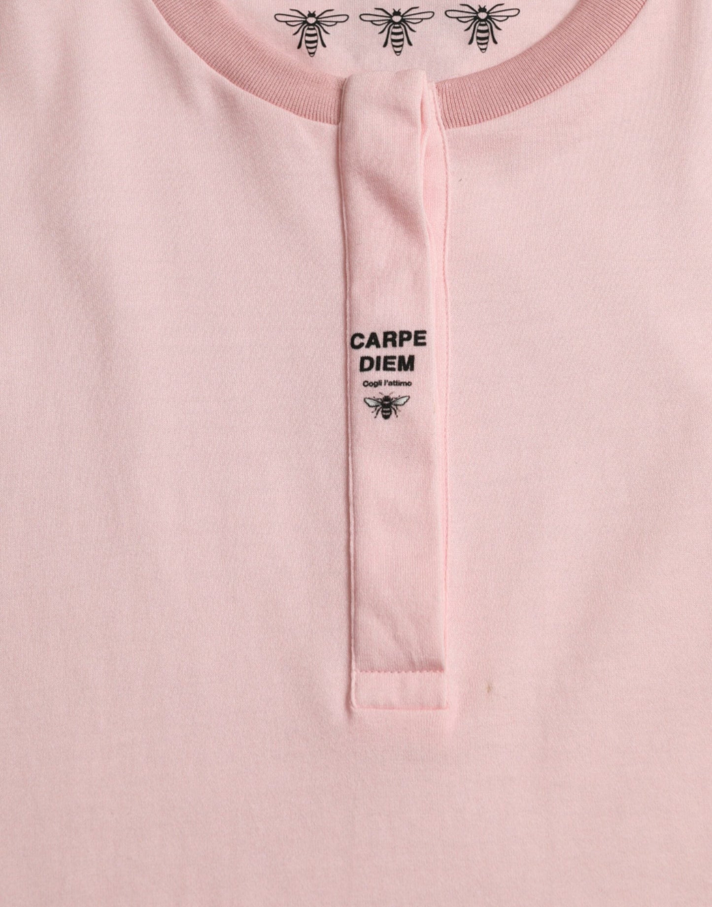 Dolce & Gabbana Pink Floral Print Cotton Short Sleeves Women's T-shirt