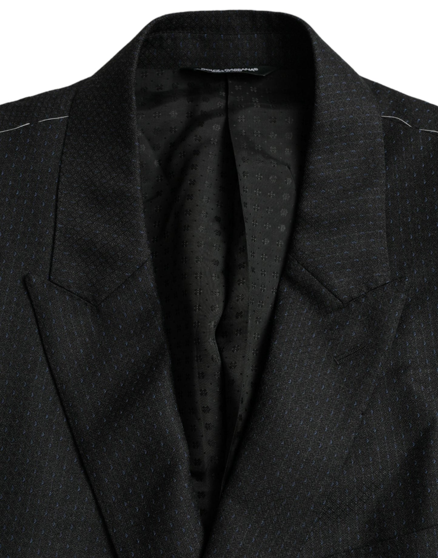 Dolce & Gabbana Black Wool MARTINI Single Breasted Coat Men's Blazer
