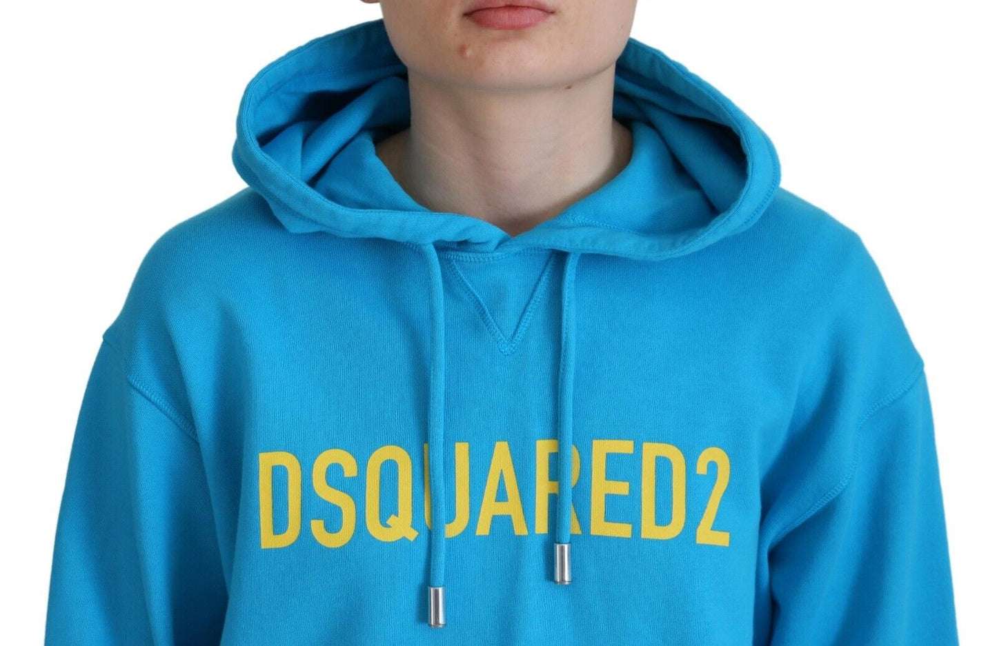Dsquared�� Blue Logo Print Cotton Hoodie Sweatshirt Women's Sweater (Pre-Owned)