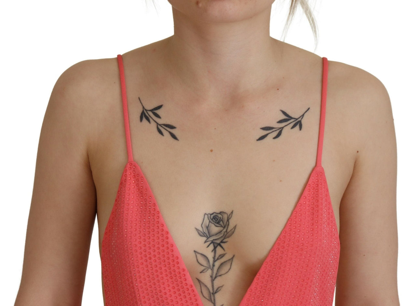 Dsquared�� Pink Sleeveless Spaghetti Strap Cami V-neck Women's Top (Pre-Owned)