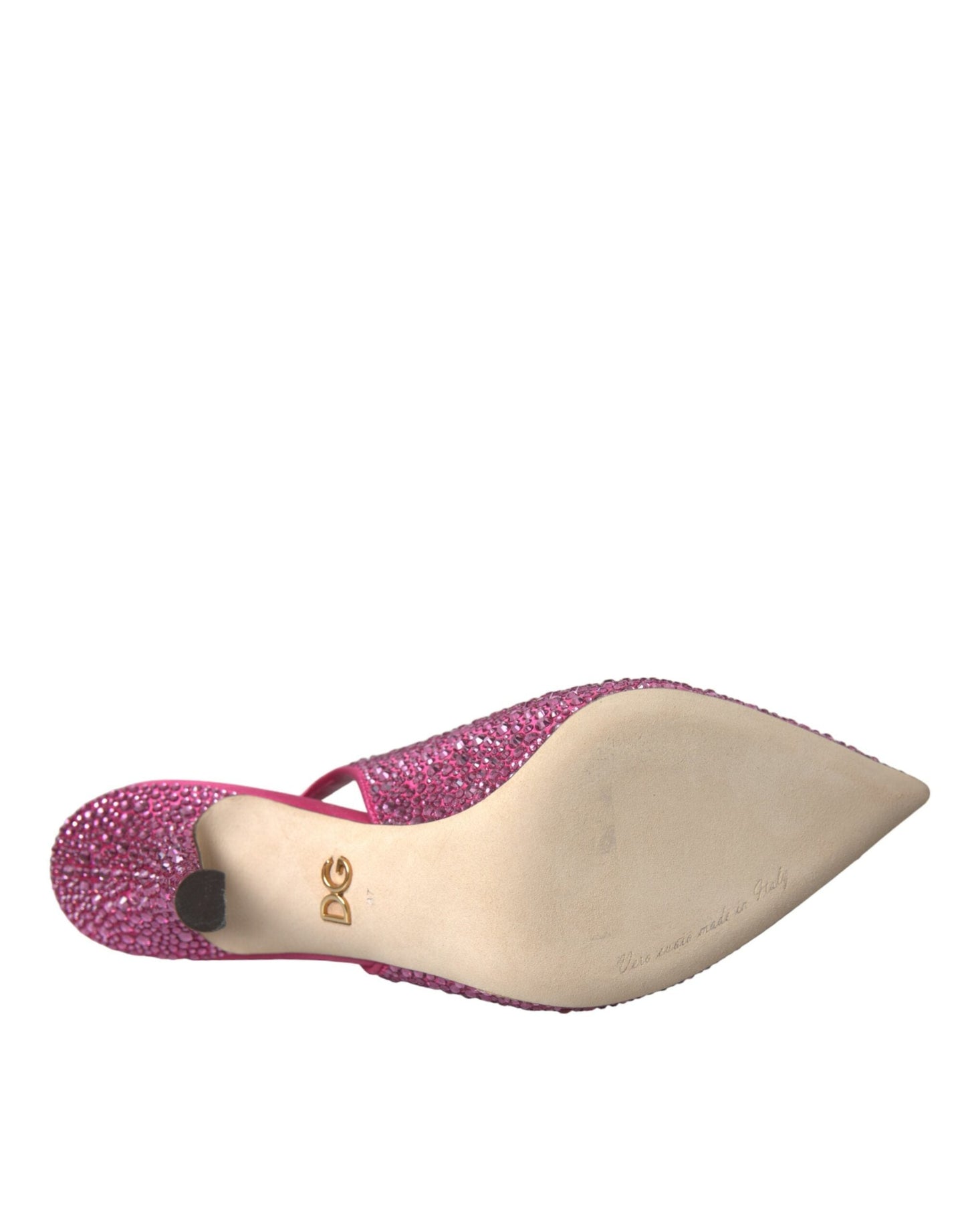 Dolce & Gabbana Pink Slingbacks Crystal Pumps Women's Shoes