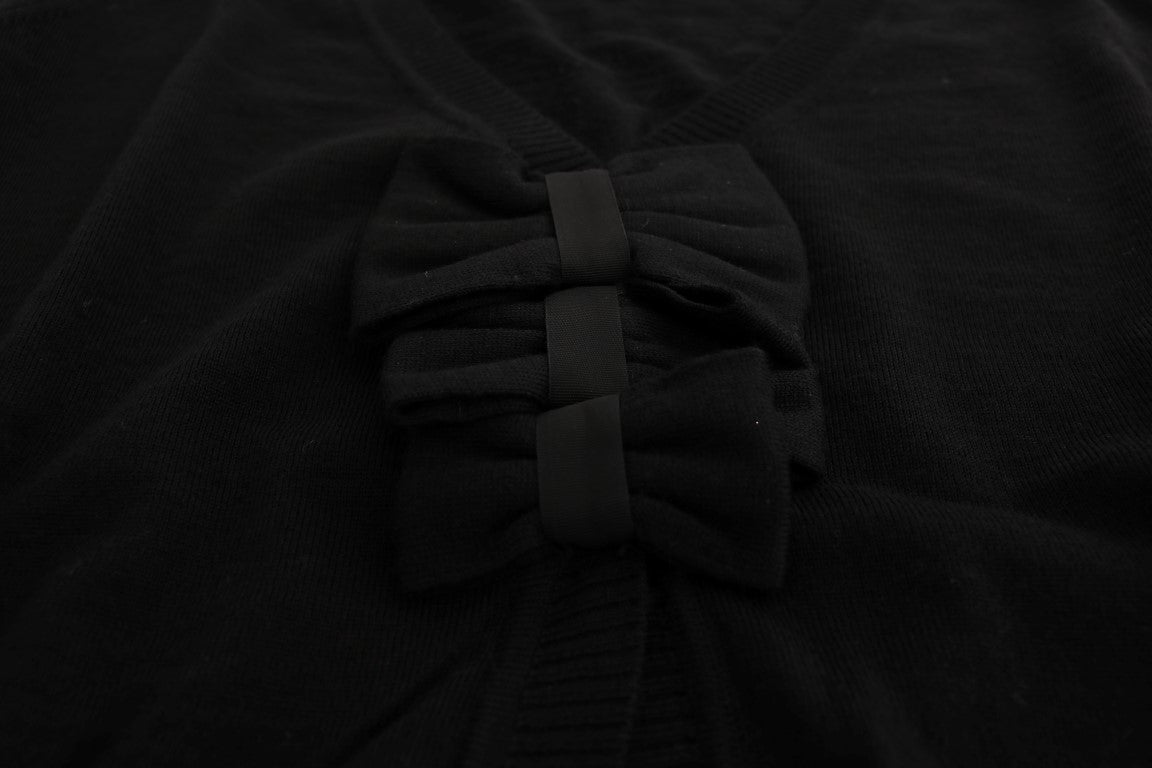 MARGHI LO' Black Wool Blouse Women's Sweater