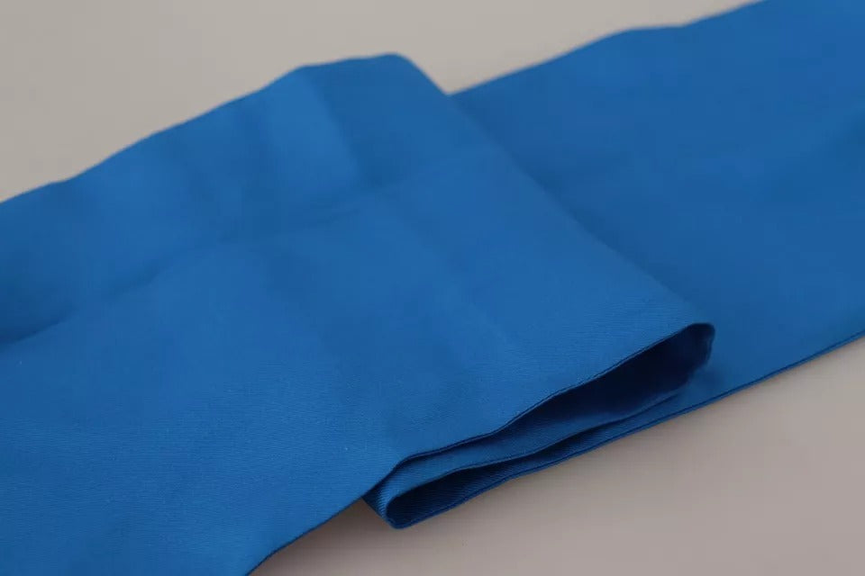 Dolce & Gabbana Royal Blue Men's Neck Wrap Shawl Silk Men's Scarf (Pre-Owned)