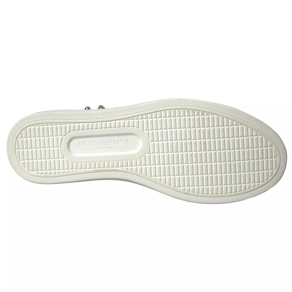 Dolce & Gabbana White Portofino Sacred Heart Sneakers Women Women's Shoes (Pre-Owned)